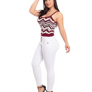 Pantalón Jean Stretch Ore Fajero Push Up Tipo Colombiano – Azul Focalizado  – ORE –