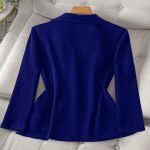 Blazer casual manga larga con botones talla grande