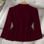 Blazer casual manga larga con botones talla grande