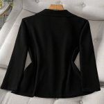 Blazer casual manga larga con botones talla grande